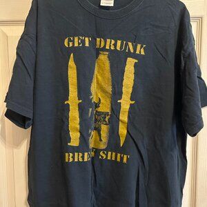 Vintage “Get Drunk Break Shit” Graphic T-Shirt Grunge Tee